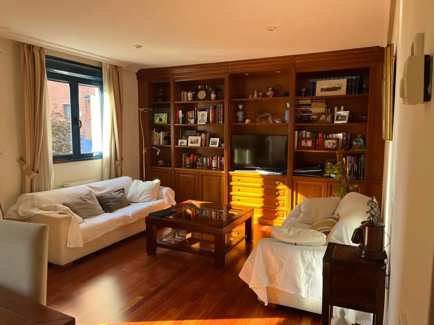 Sala d'estar de Pis en venda en  Madrid Capital amb Aire condicionat, Terrassa i Piscina