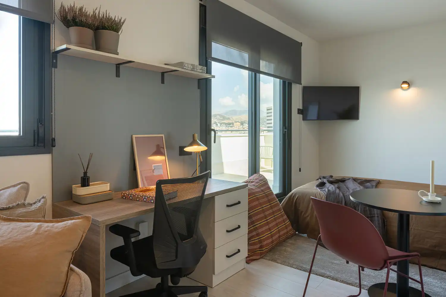 Habitación de Estudio de alquiler en Armilla con Aire acondicionado, Amueblado y Microondas