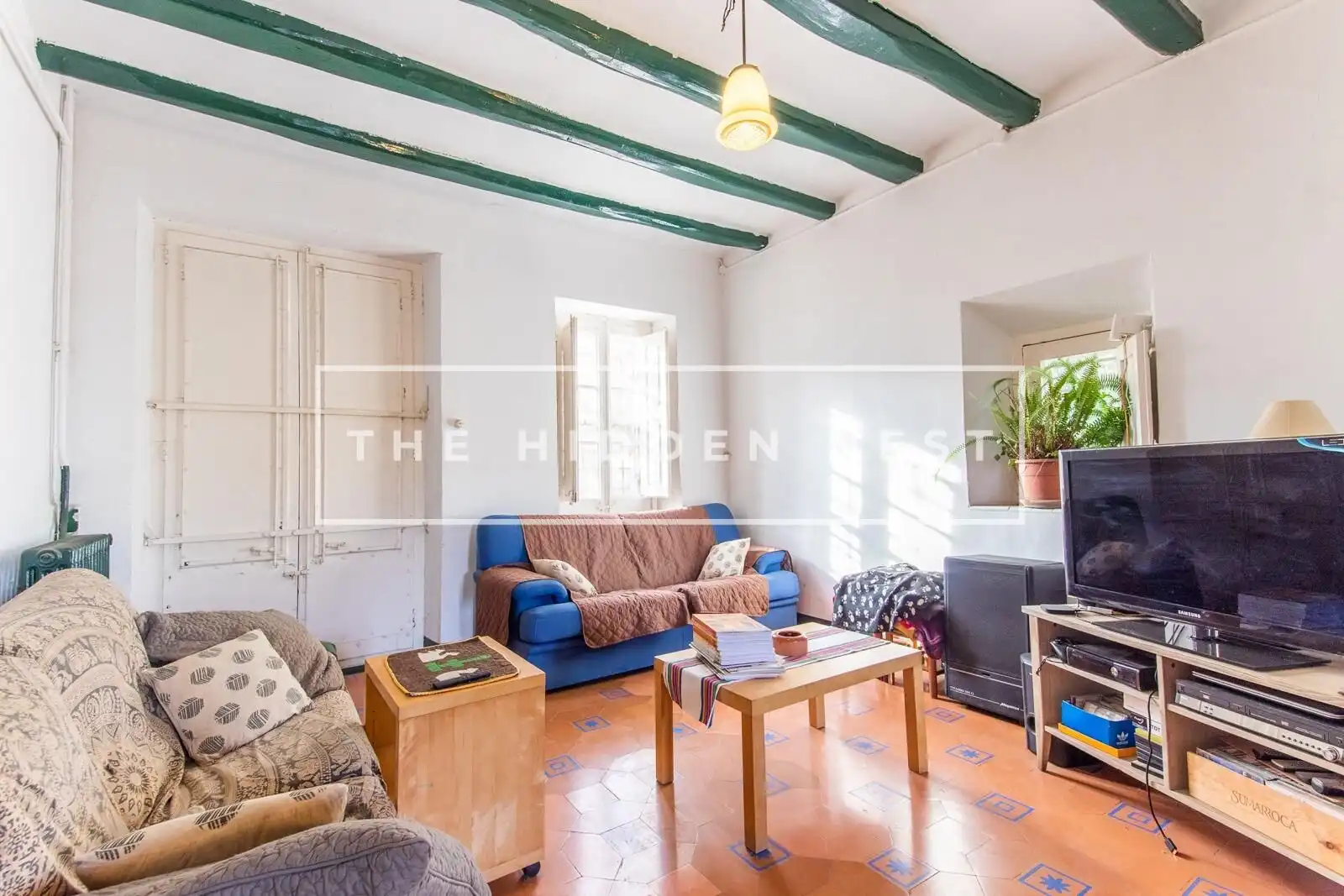 Sala d'estar de Finca rústica en venda en Gelida