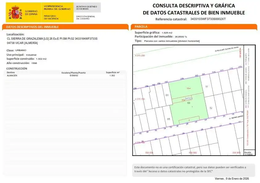 Industrial buildings for sale in Vícar
