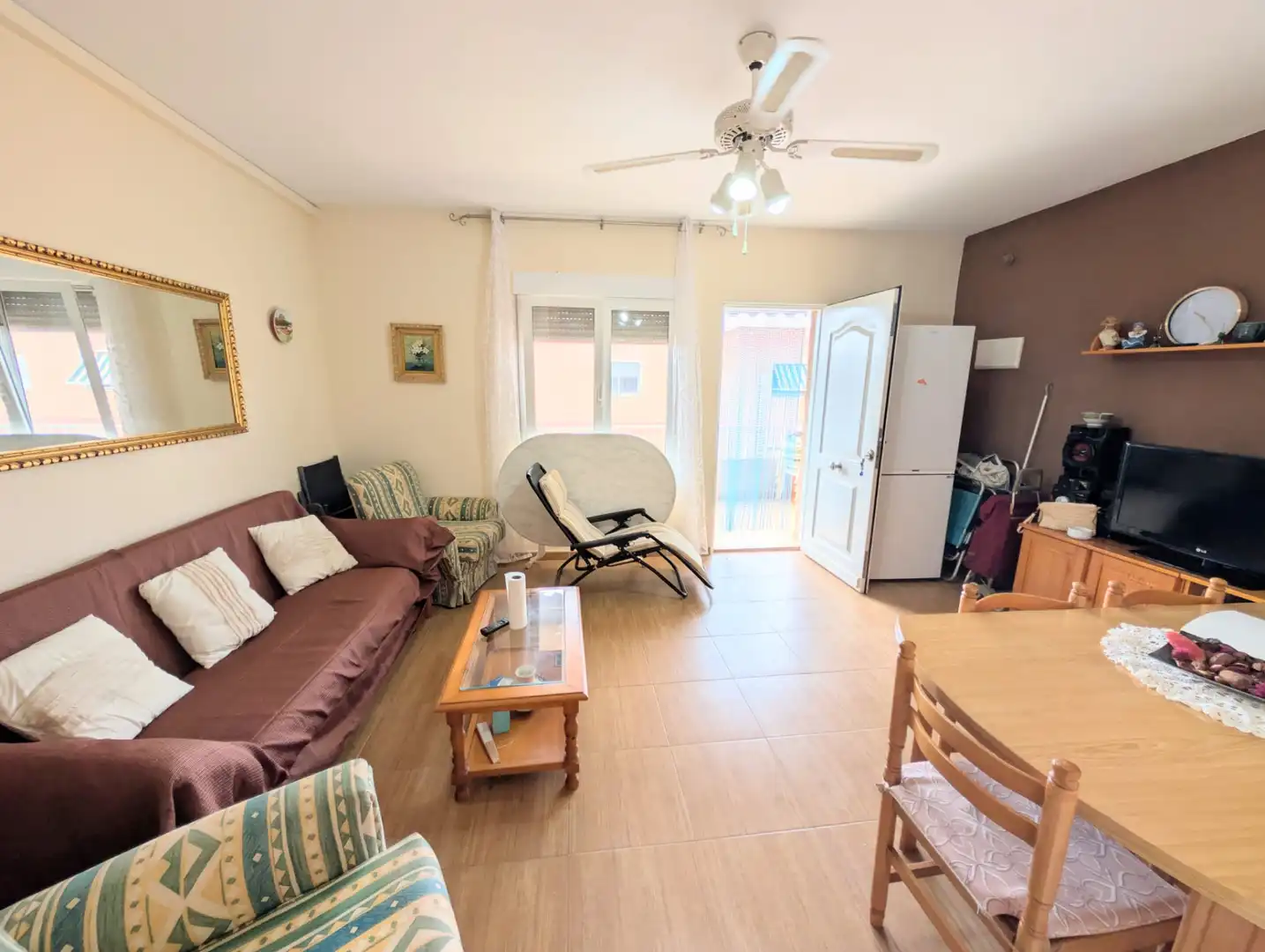 Living room of Flat for sale in Cartagena  with Air Conditioner, Furnished and Balcony