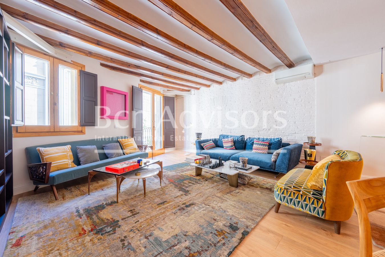 Sala d'estar de Apartament en venda en  Barcelona Capital amb Aire condicionat, Calefacció i Terrassa