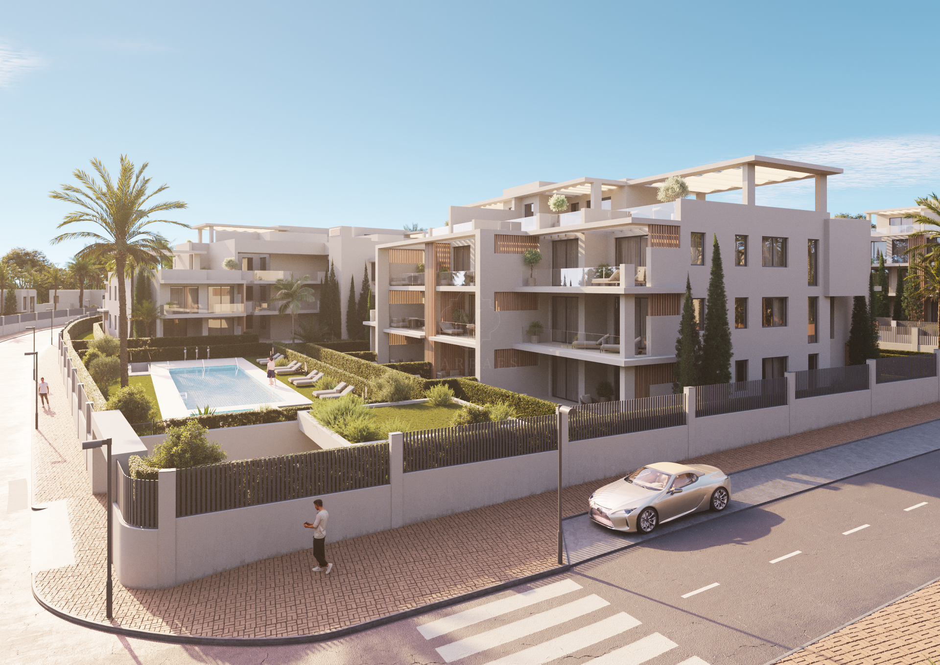 Exterior view of Planta baja for sale in Estepona  with Air Conditioner, Private garden and Terrace