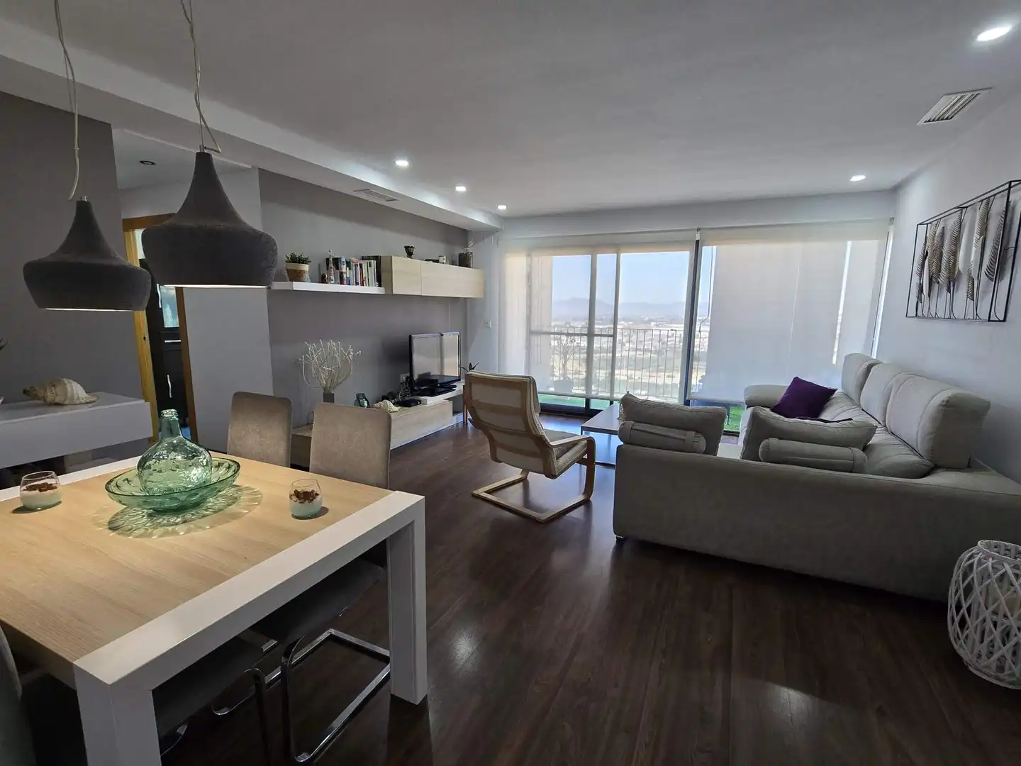Sala de estar de Piso en venta en Crevillent con Aire acondicionado, Parquet y Terraza