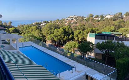 Schwimmbecken von Wohnungen zum verkauf in Benalmádena mit Klimaanlage und Terrasse