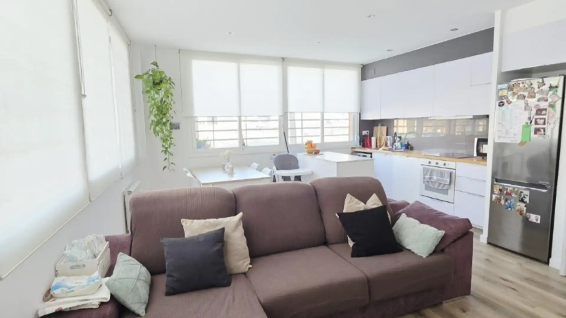 Living room of Planta baja for sale in Badalona  with Heating, Parquet flooring and Internet