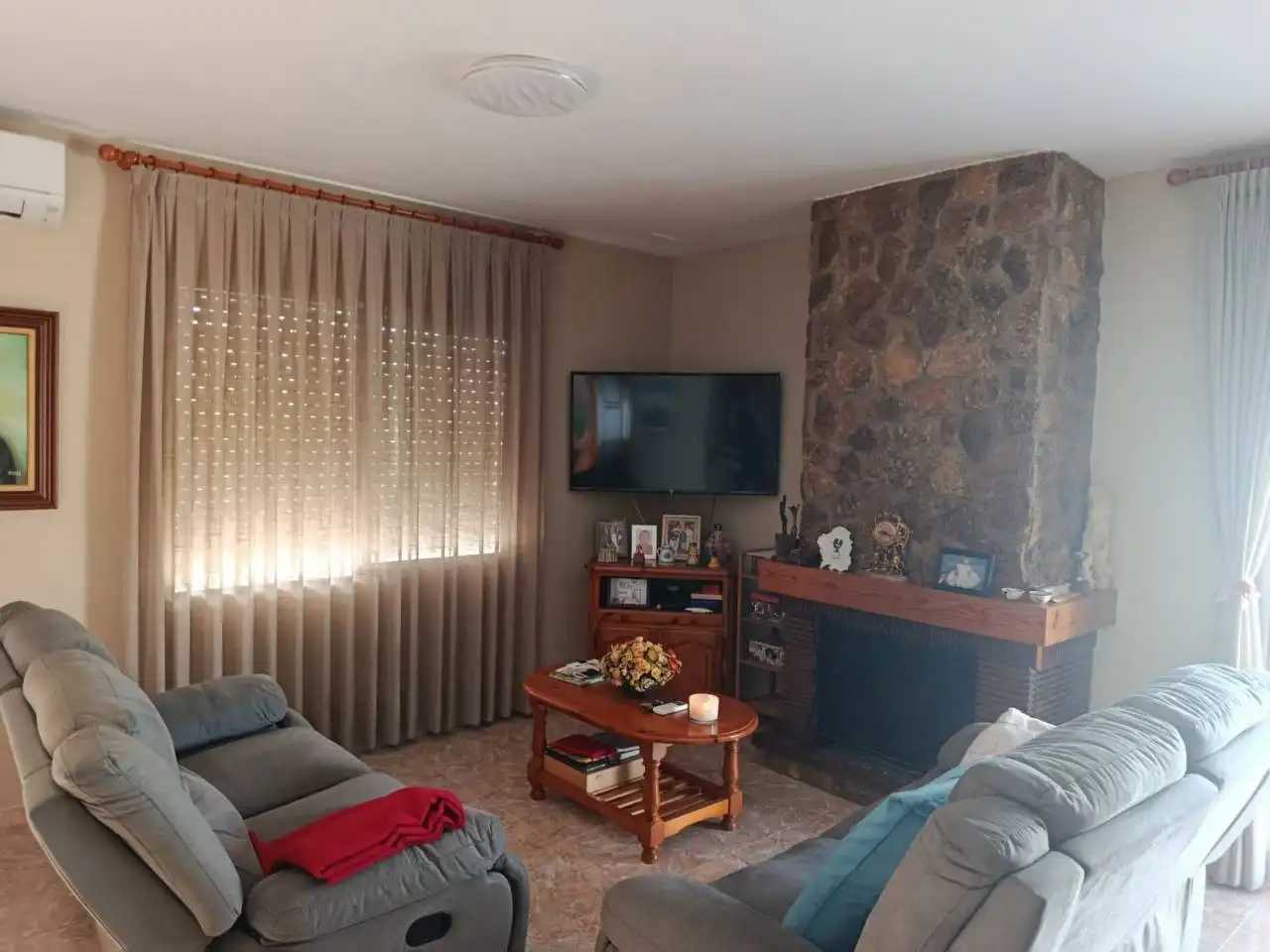 Sala d'estar de Casa o xalet en venda en Vinaròs amb Aire condicionat, Jardí privat i Terrassa