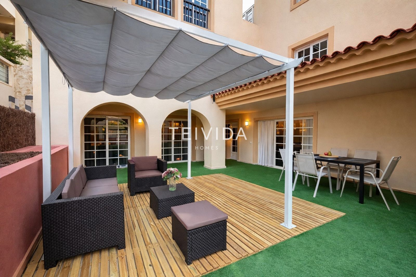 Terrace of Flat to rent in Adeje  with Terrace, Swimming Pool and Furnished