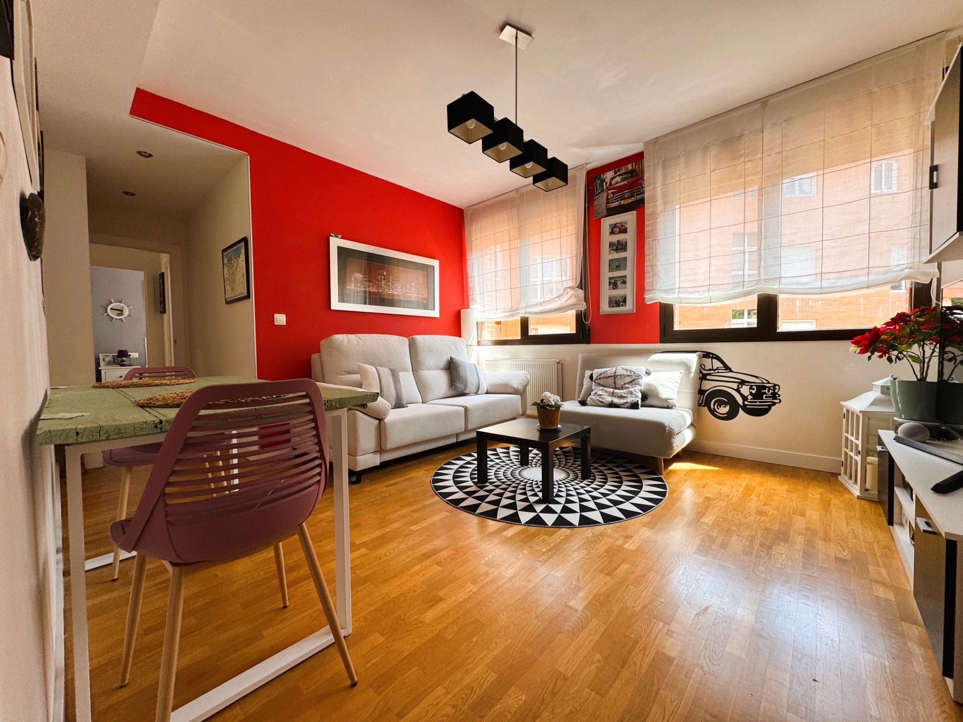 Living room of Flat for sale in Erandio  with Heating, Parquet flooring and Furnished