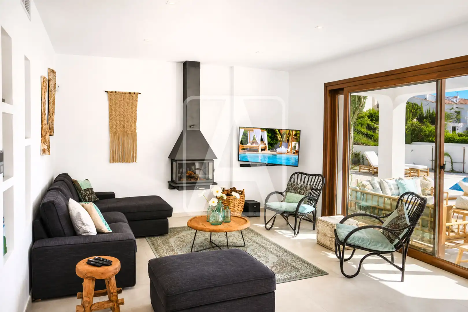 Sala de estar de Casa o chalet en venta en Benissa con Aire acondicionado, Calefacción y Jardín privado