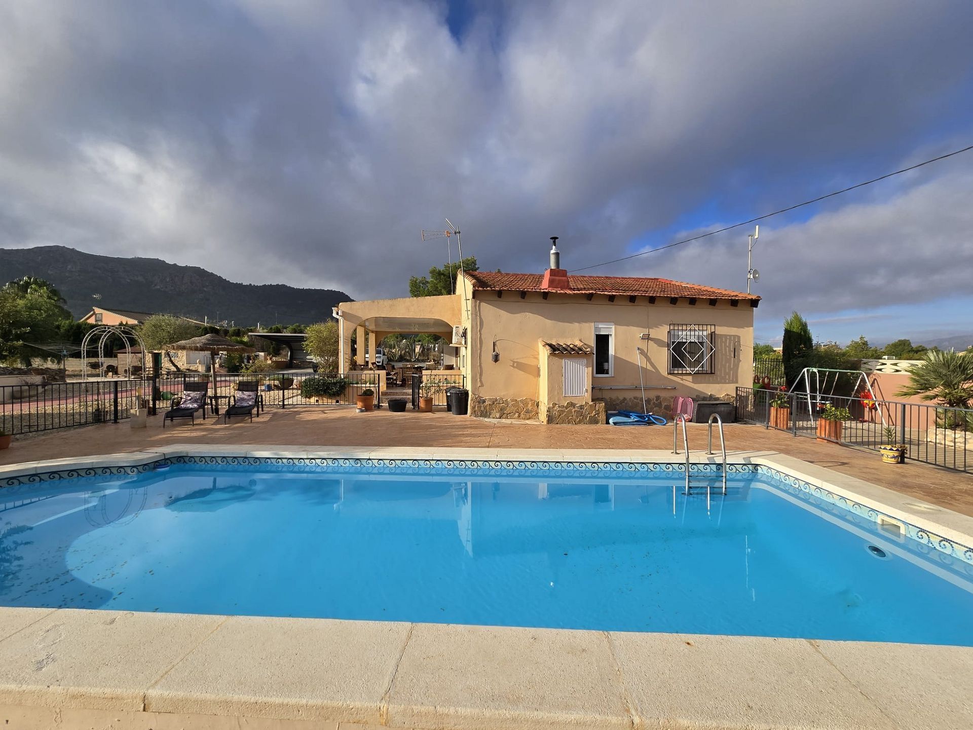 Swimming pool of House or chalet for sale in Sax  with Terrace and Storage room