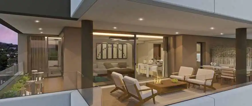 Terrassa de Apartament de lloguer en Benahavís amb Aire condicionat, Calefacció i Jardí privat