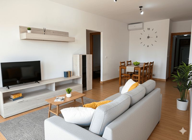 Living room of Flat for sale in Atarfe  with Air Conditioner, Heating and Parquet flooring