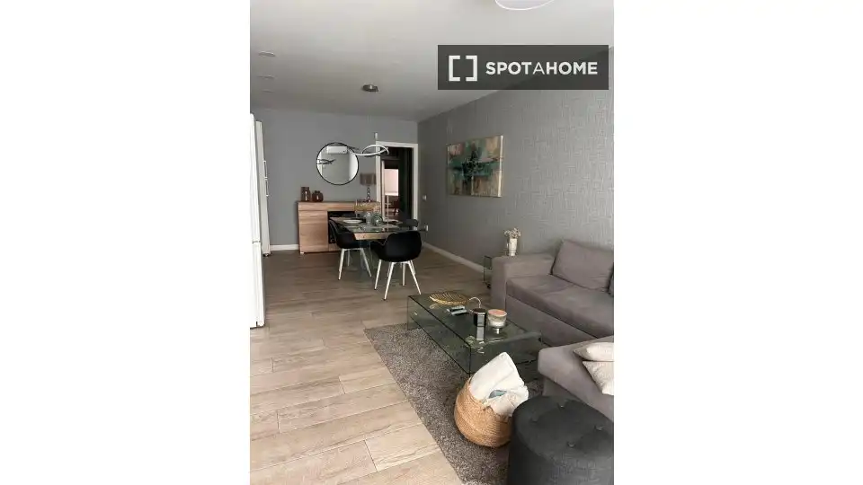 Sala de estar de Piso de alquiler en Madrid con Aire acondicionado, Calefacción y Amueblado