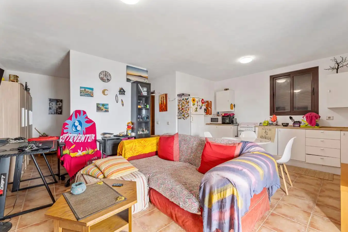 Living room of Houses for sale in La Oliva  with Heating, Private garden and Terrace