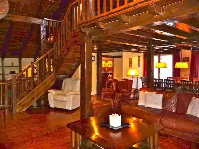 Wohnzimmer von Country house zur Miete in Sallent de Gállego mit Balkon