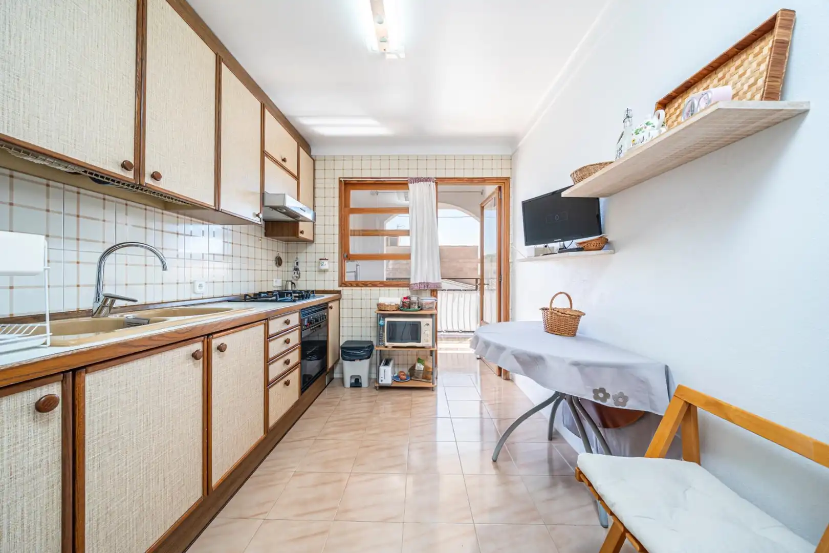 Küche von Wohnung zum Verkauf in Son Servera mit Klimaanlage, Terrasse und Möbliert