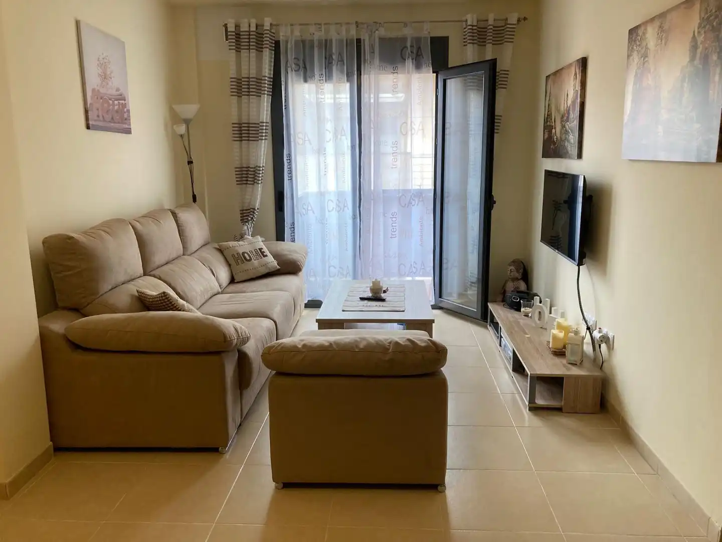 Sala de estar de Piso en venta en Amposta con Aire acondicionado y Balcón