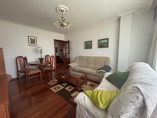 Living room of Flat for rent in Ferrol  with Heating, Parquet flooring and Storage room