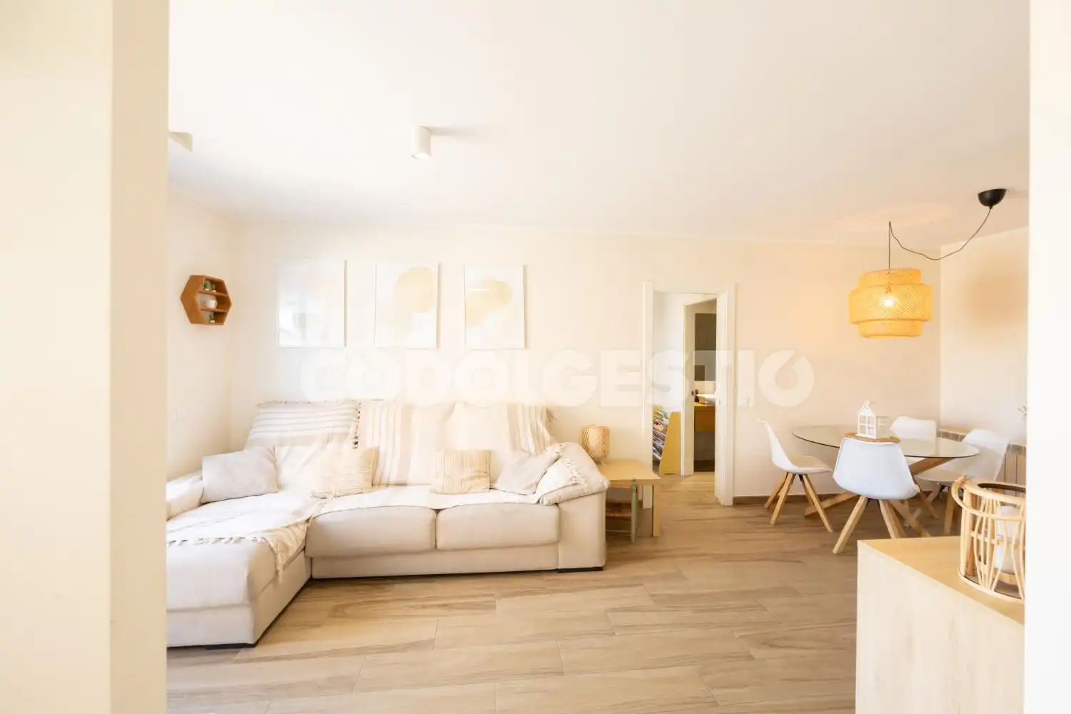 Sala de estar de Piso en venta en Manlleu con Terraza