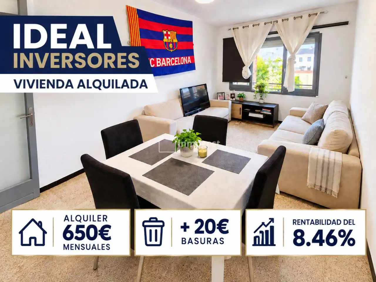 Sala d'estar de Pis en venda en Salt amb Balcó