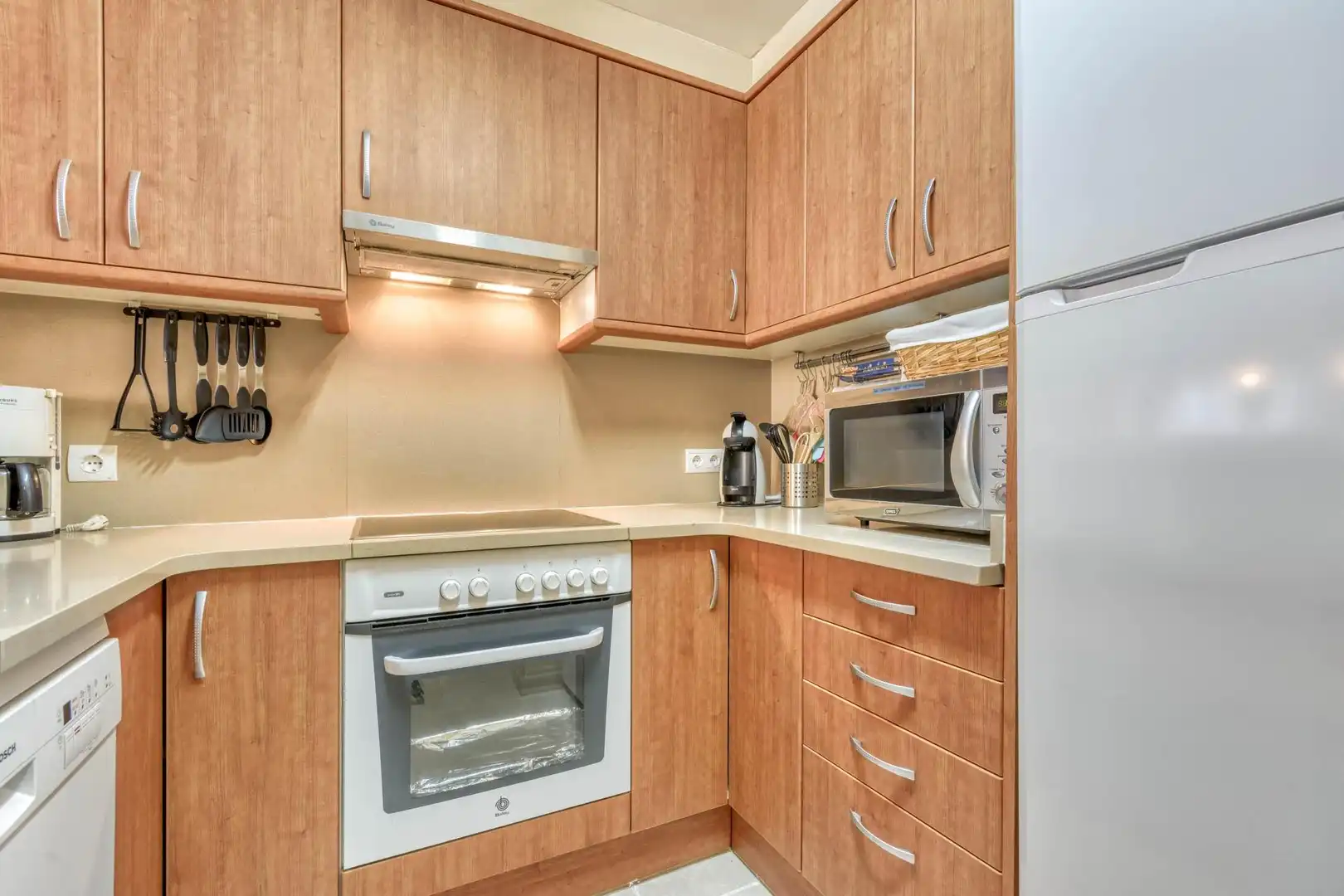 Kitchen of Apartments for sale in Roses  with Heating and Swimming Pool