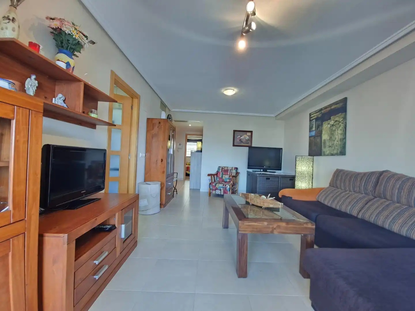 Sala de estar de Apartamento en venta en Oropesa del Mar / Orpesa con Aire acondicionado, Terraza y Amueblado
