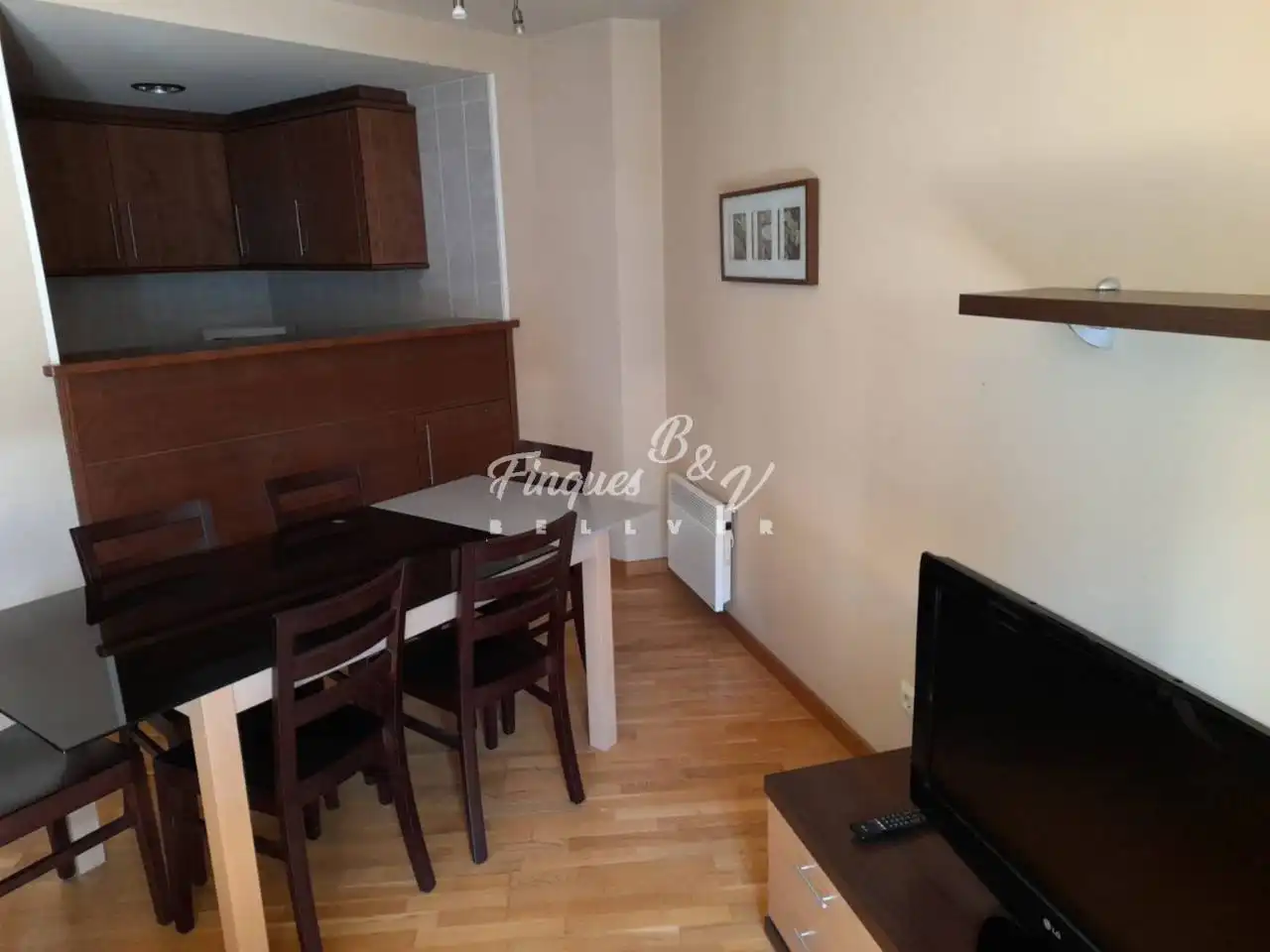 Wohnzimmer von Wohnung zur Miete in Bellver de Cerdanya mit Heizung, Parkett und Möbliert