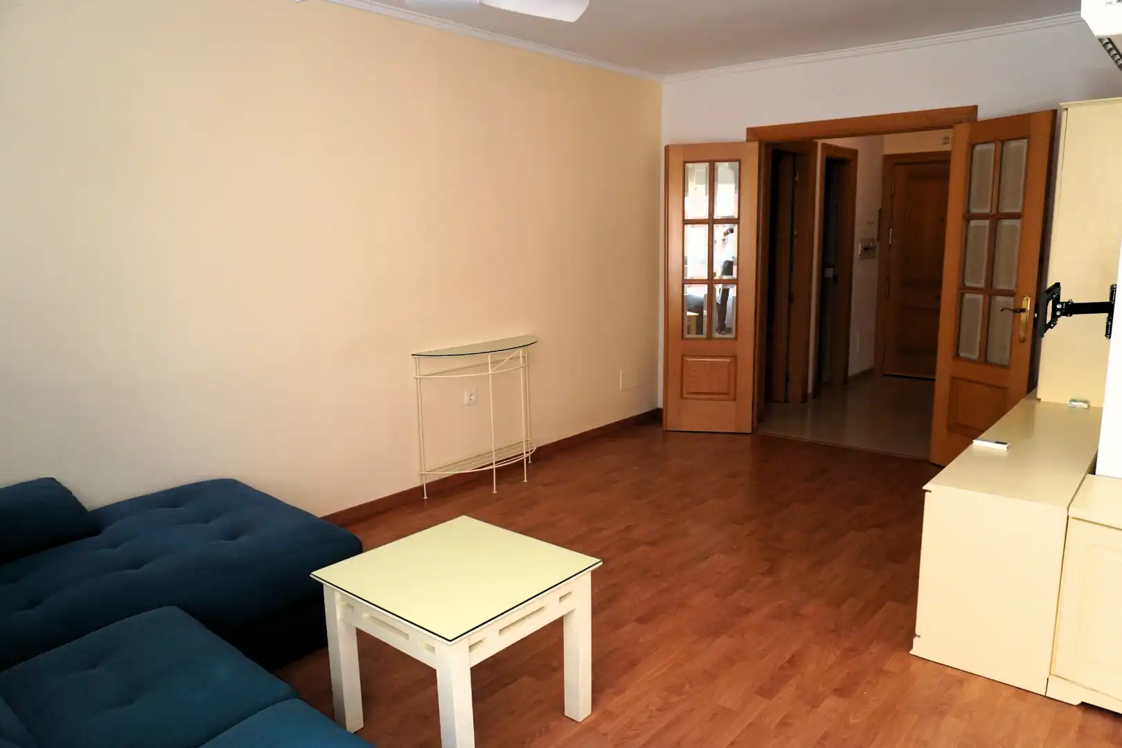 Sala d'estar de Pis en venda en Roquetas de Mar amb Aire condicionat, Terrassa i Moblat