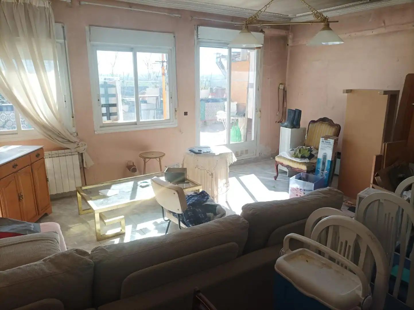 Sala d'estar de Casa o xalet en venda en Botorrita amb Terrassa i Moblat