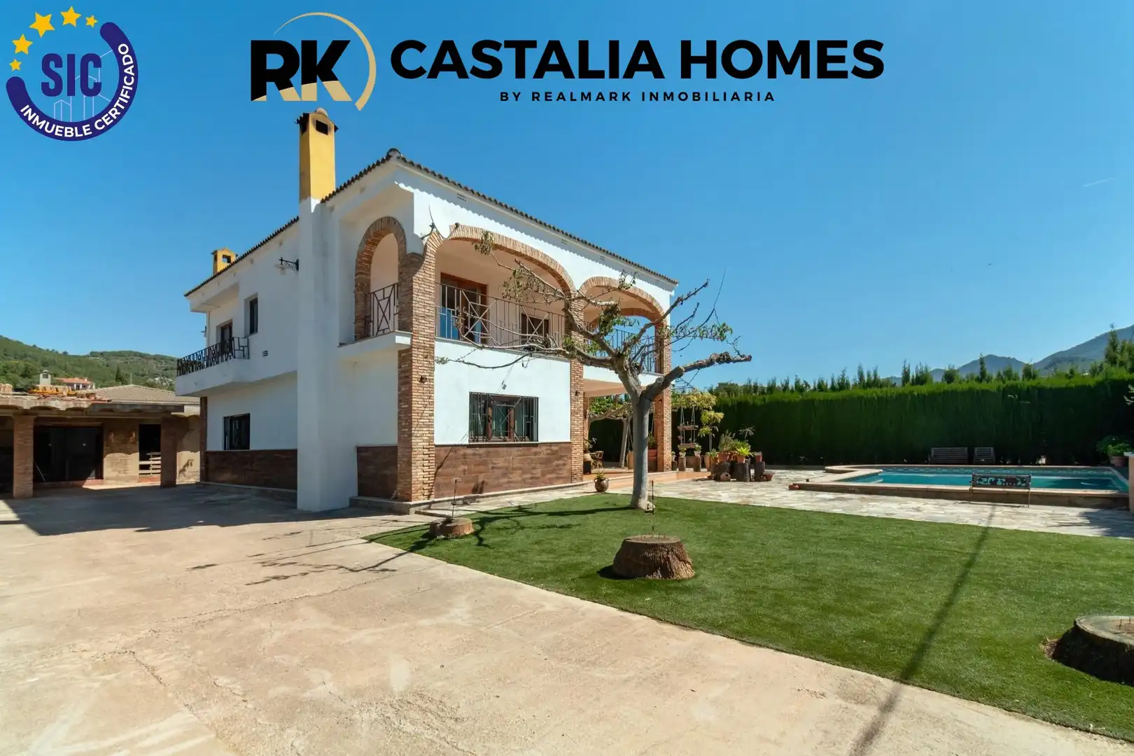 Vista exterior de Casa o xalet en venda en Borriol amb Calefacció, Jardí privat i Piscina