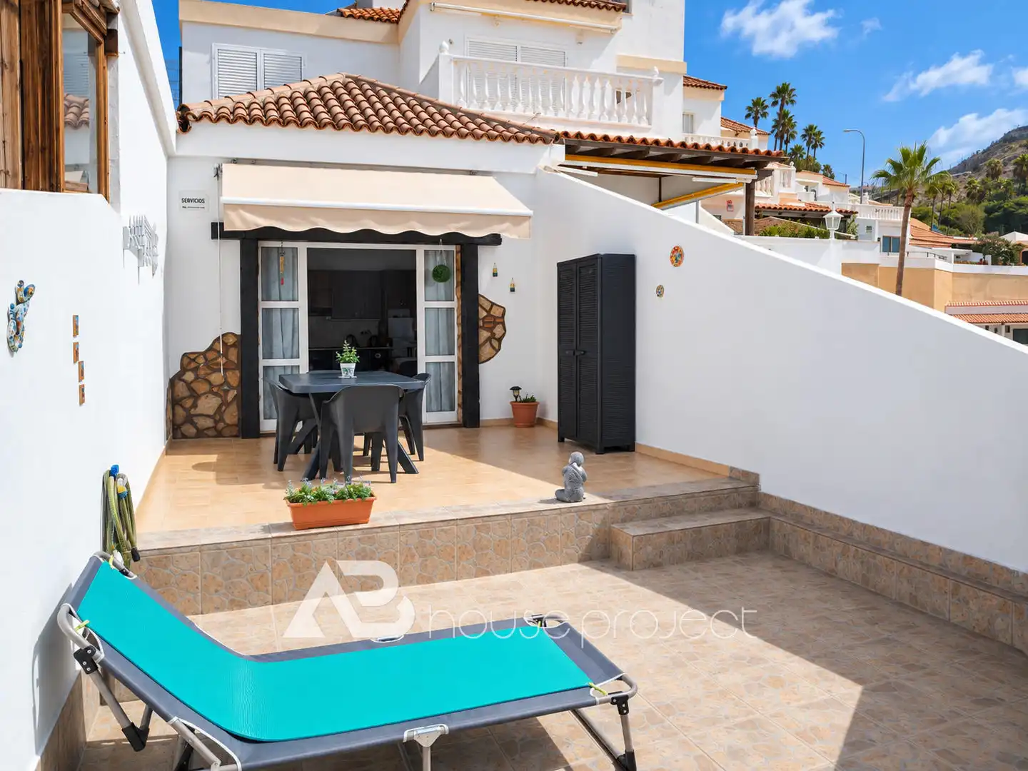 Terrace of Flat for rent in Adeje  with Private garden, Terrace and Furnished