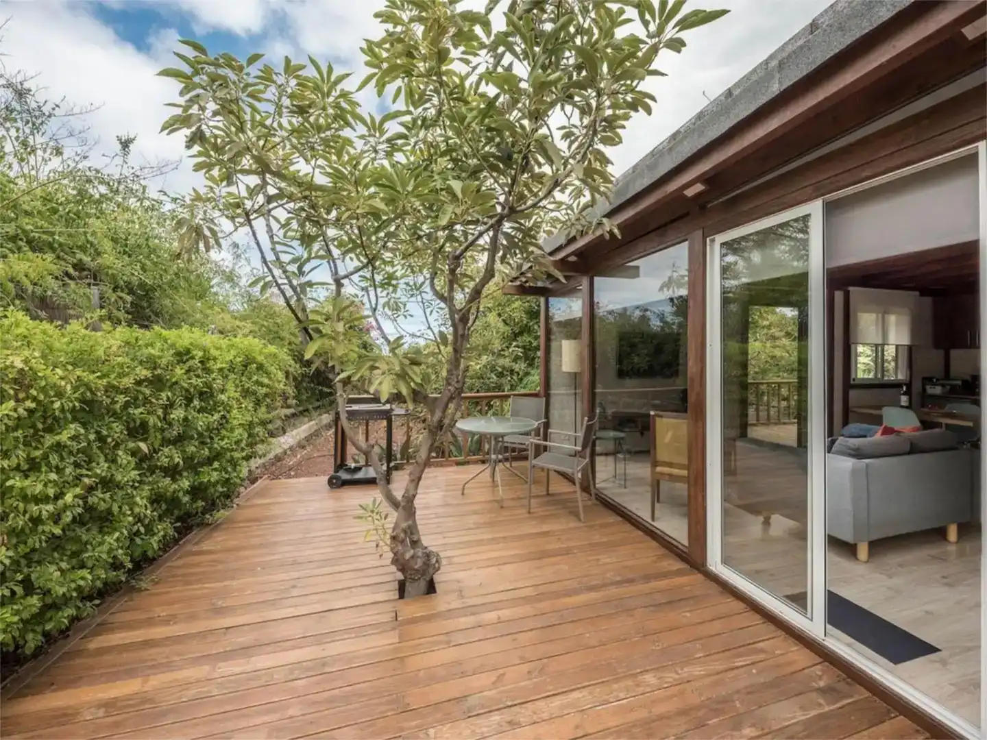 Terraza de Estudio de alquiler en La Orotava con Aire acondicionado, Jardín privado y Parquet