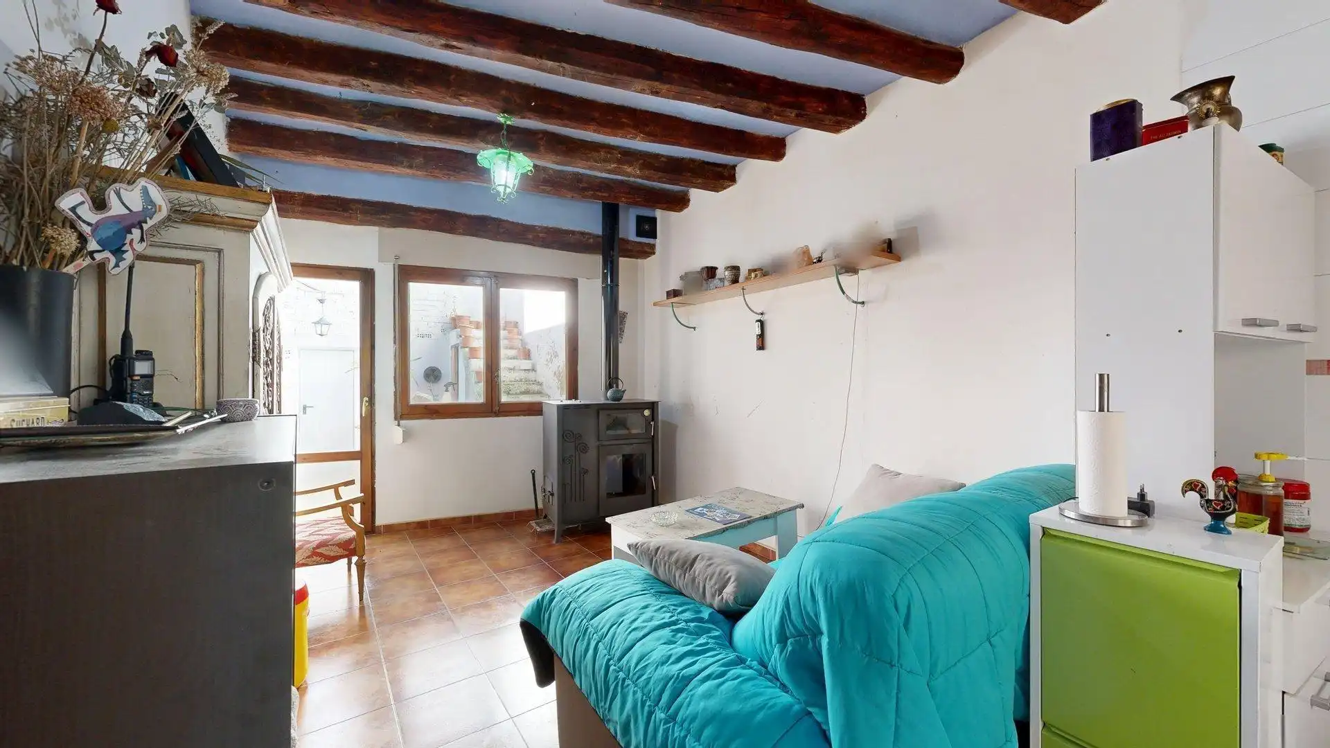 Sala de estar de Casa o chalet en venta en Ejea de los Caballeros con Calefacción y Terraza