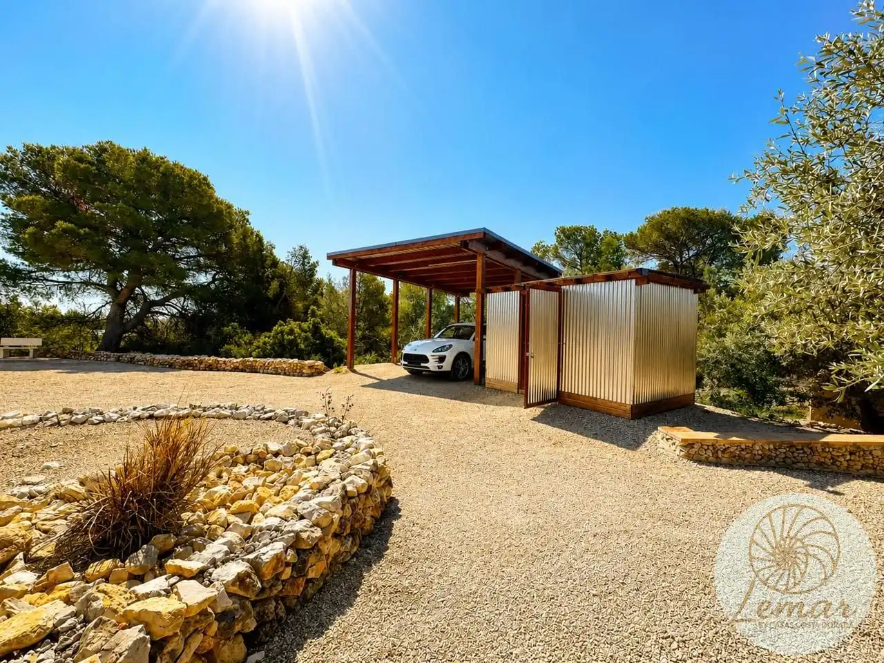 Vista exterior de Finca rústica en venta en El Perelló con Jardín privado, Terraza y Piscina