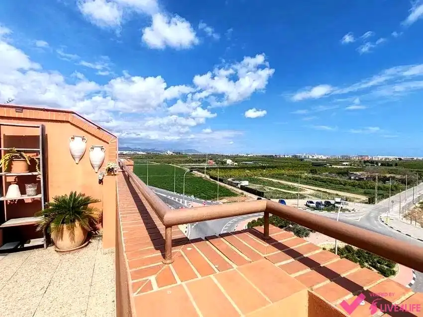Außenansicht von Wohnung zur Miete in Valencia mit Klimaanlage, Terrasse und Möbliert