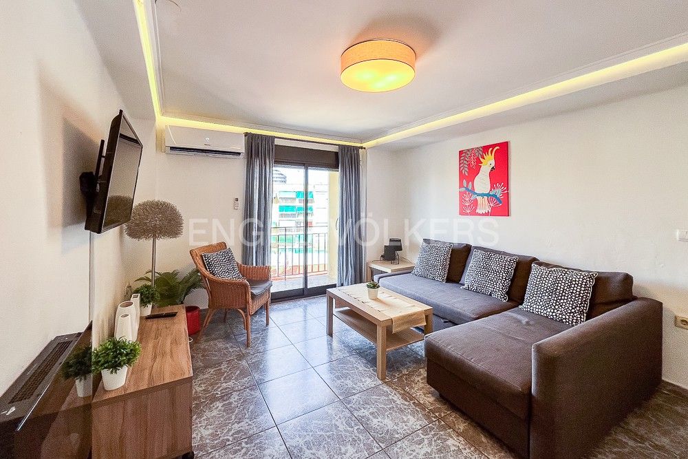 Sala de estar de Apartamento de alquiler en  Valencia Capital con Aire acondicionado, Calefacción y Terraza