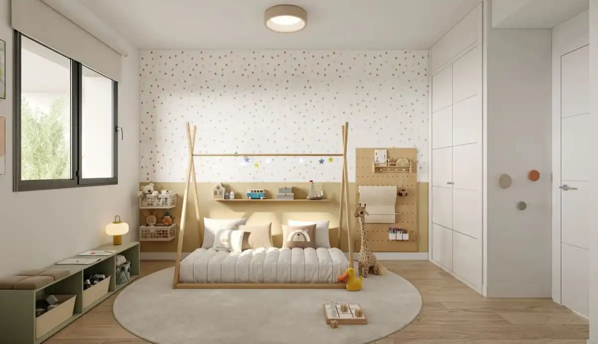 Dormitori de Apartament en venda en Alhaurín de la Torre amb Aire condicionat i Jardí privat