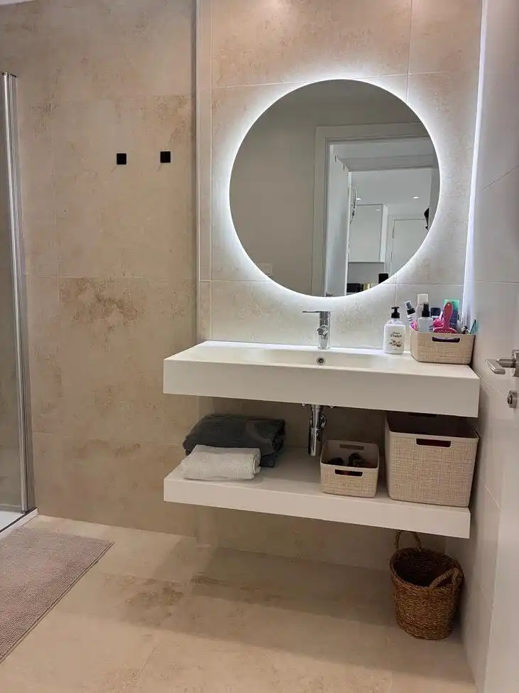 Badezimmer von Wohnungen zum Verkauf in Lorca mit Klimaanlage, Privatgarten und Schwimmbad