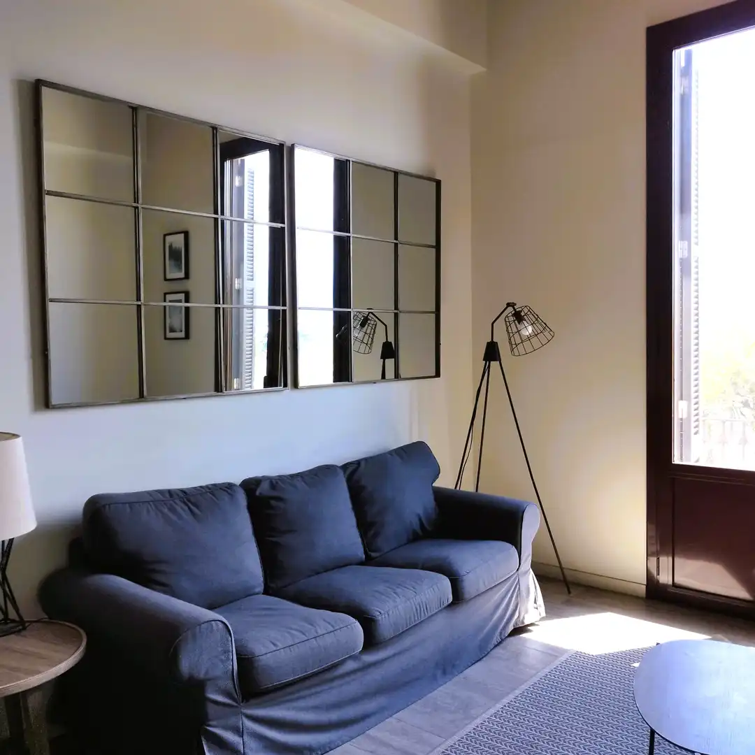 Wohnzimmer von Wohnung zur Miete in Barcelona mit Klimaanlage, Heizung und Möbliert