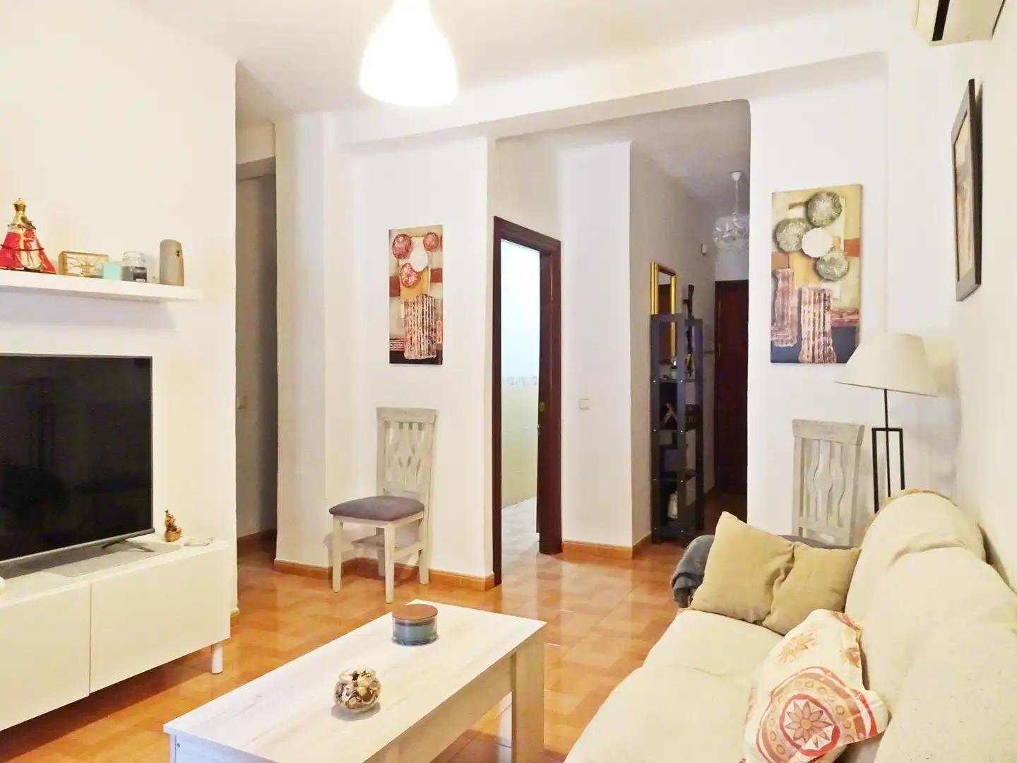 Sala d'estar de Pis en venda en Málaga amb Aire condicionat i Moblat