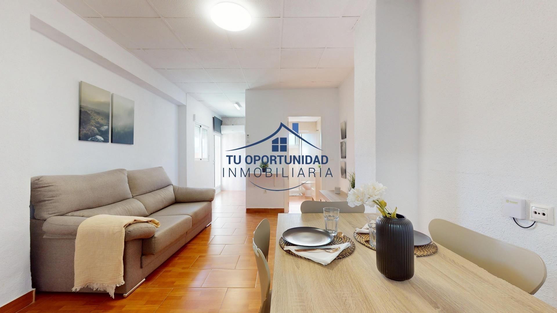 Sala de estar de Apartamento de alquiler en  Murcia Capital con Aire acondicionado, Terraza y Amueblado