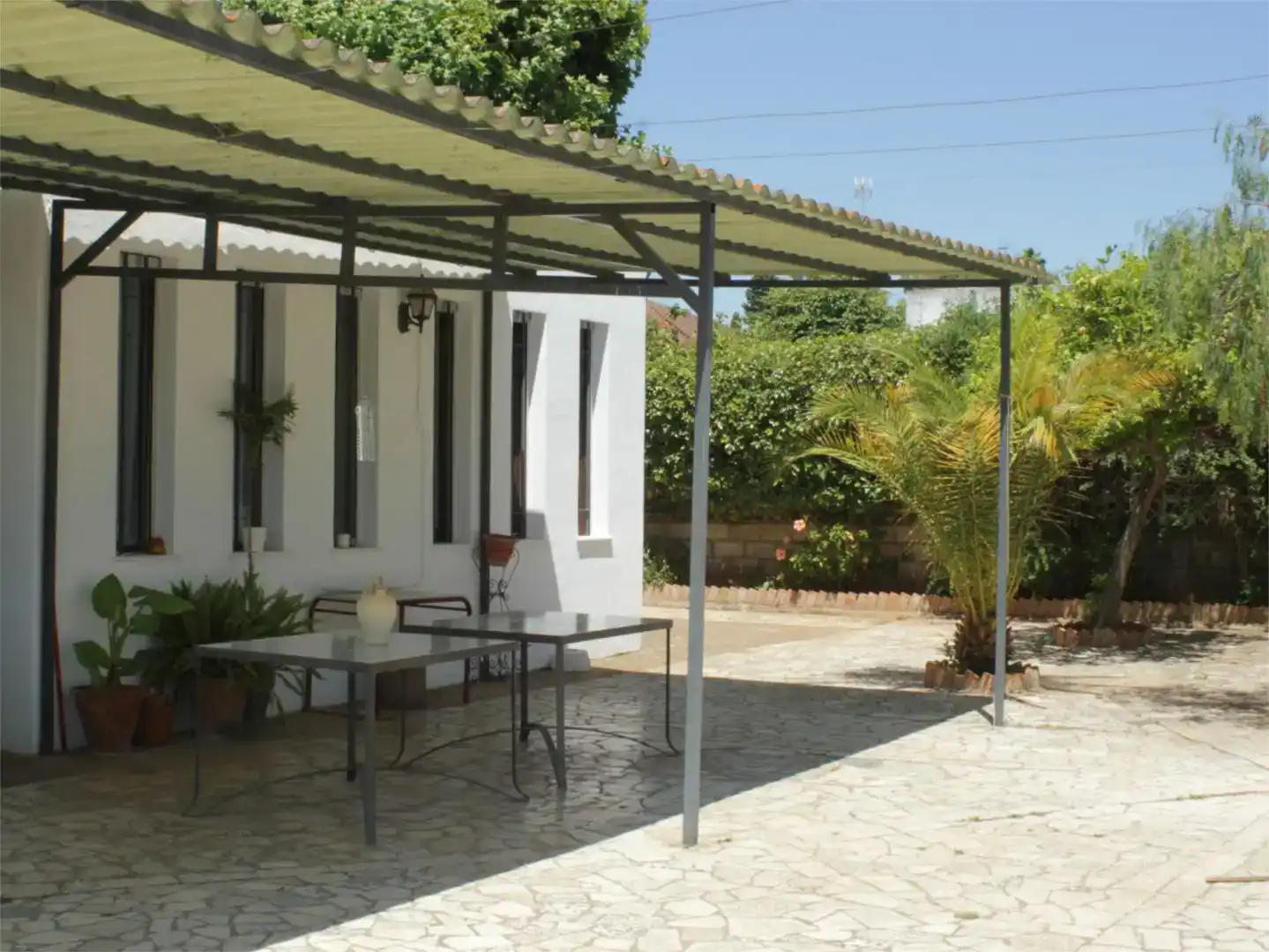 Terraza de Casa o chalet de alquiler en Alcalá de Guadaira con Aire acondicionado, Jardín privado y Piscina