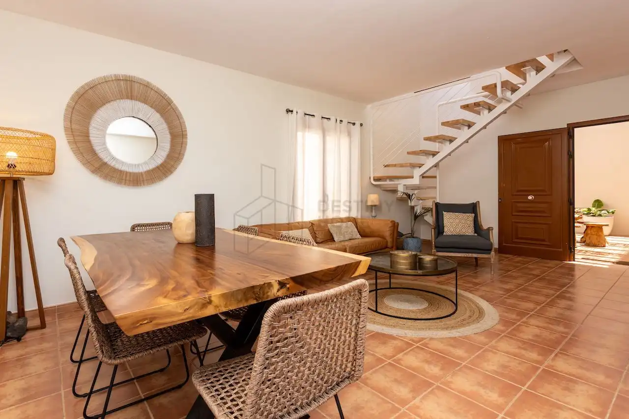Sala de estar de Casa o chalet en venta en La Oliva con Jardín privado, Terraza y Amueblado
