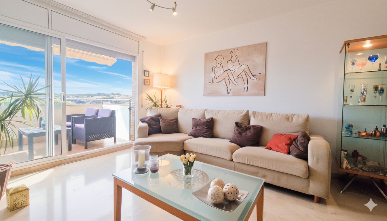 Living room of Duplex for sale in Terrassa  with Heating, Terrace and Furnished