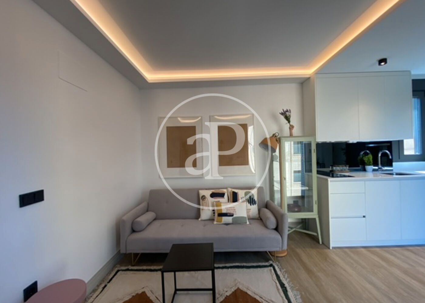 Sala d'estar de Pis de lloguer en  Madrid Capital amb Aire condicionat, Calefacció i Jardí privat