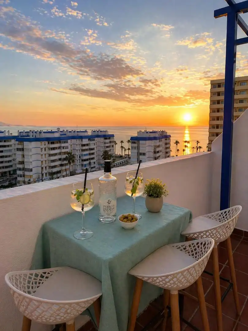 Terrace of Attic for sale in Benalmádena  with Air Conditioner, Terrace and Furnished