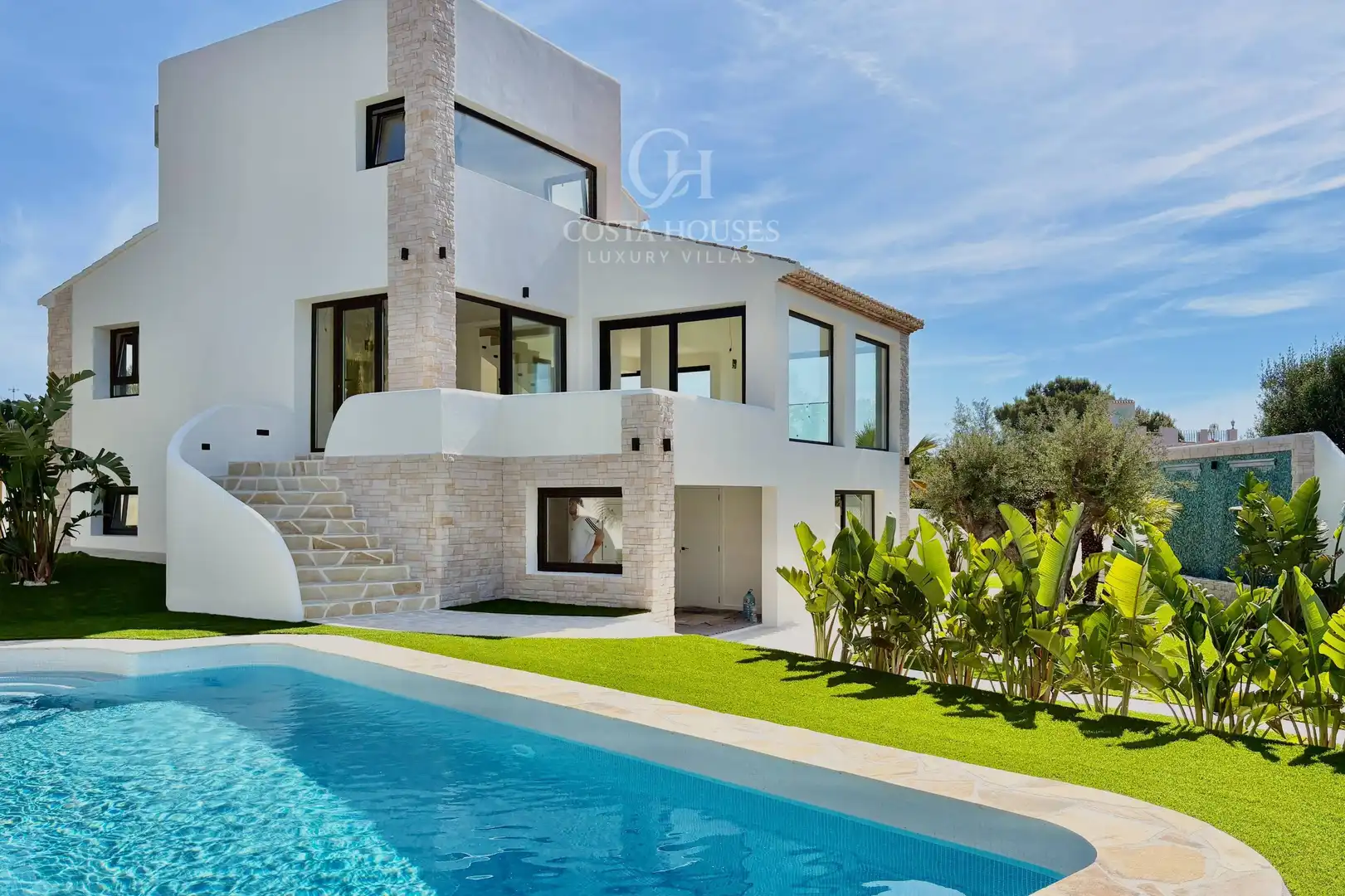 Vista exterior de Casa o xalet en venda en Jávea / Xàbia amb Aire condicionat, Calefacció i Jardí privat