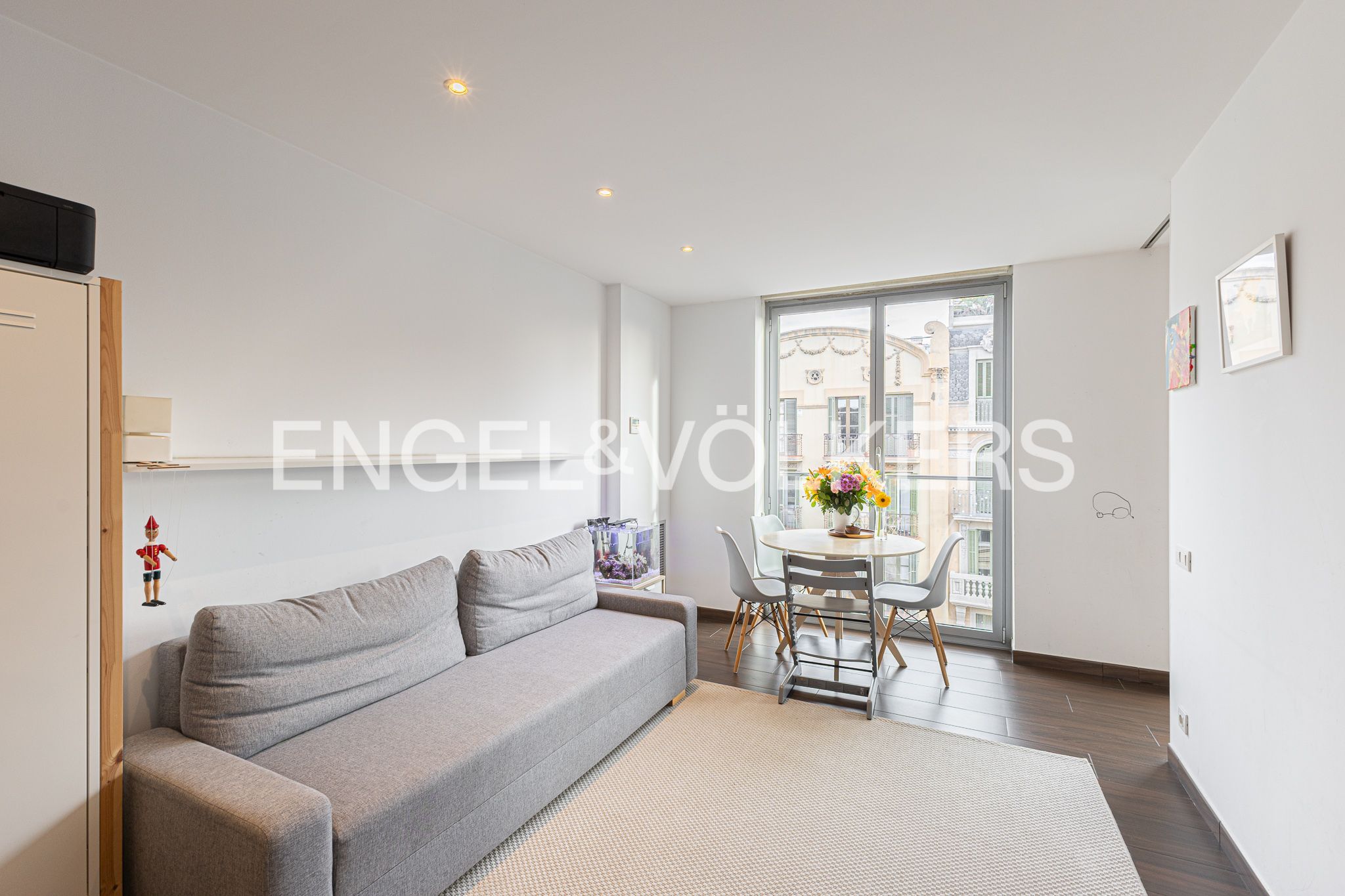 Living room of Flat for sale in  Barcelona Capital  with Air Conditioner and Heating