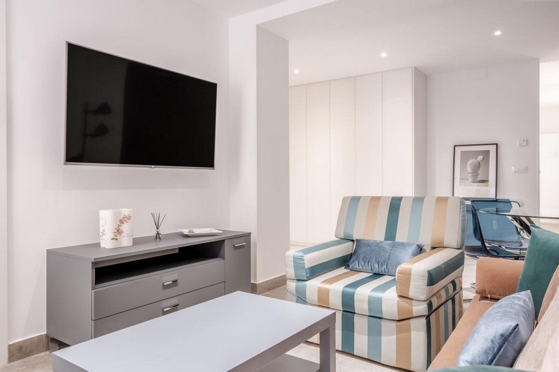 Sala de estar de Piso de alquiler en Getafe con Aire acondicionado, Amueblado y TV